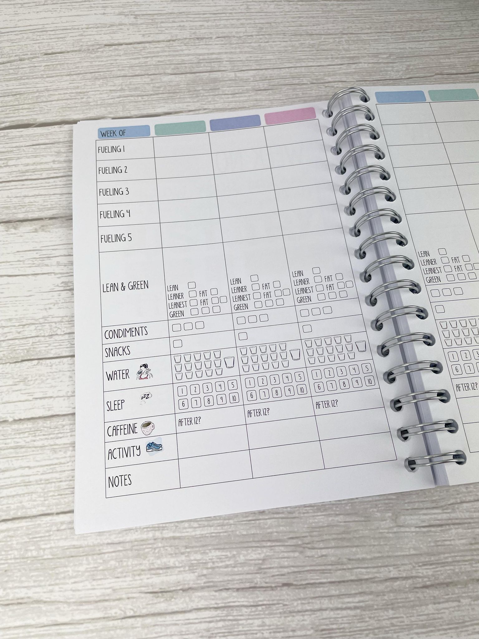 Optavia 5/1 Food Diary - You Can Do It Blue + Bookmark