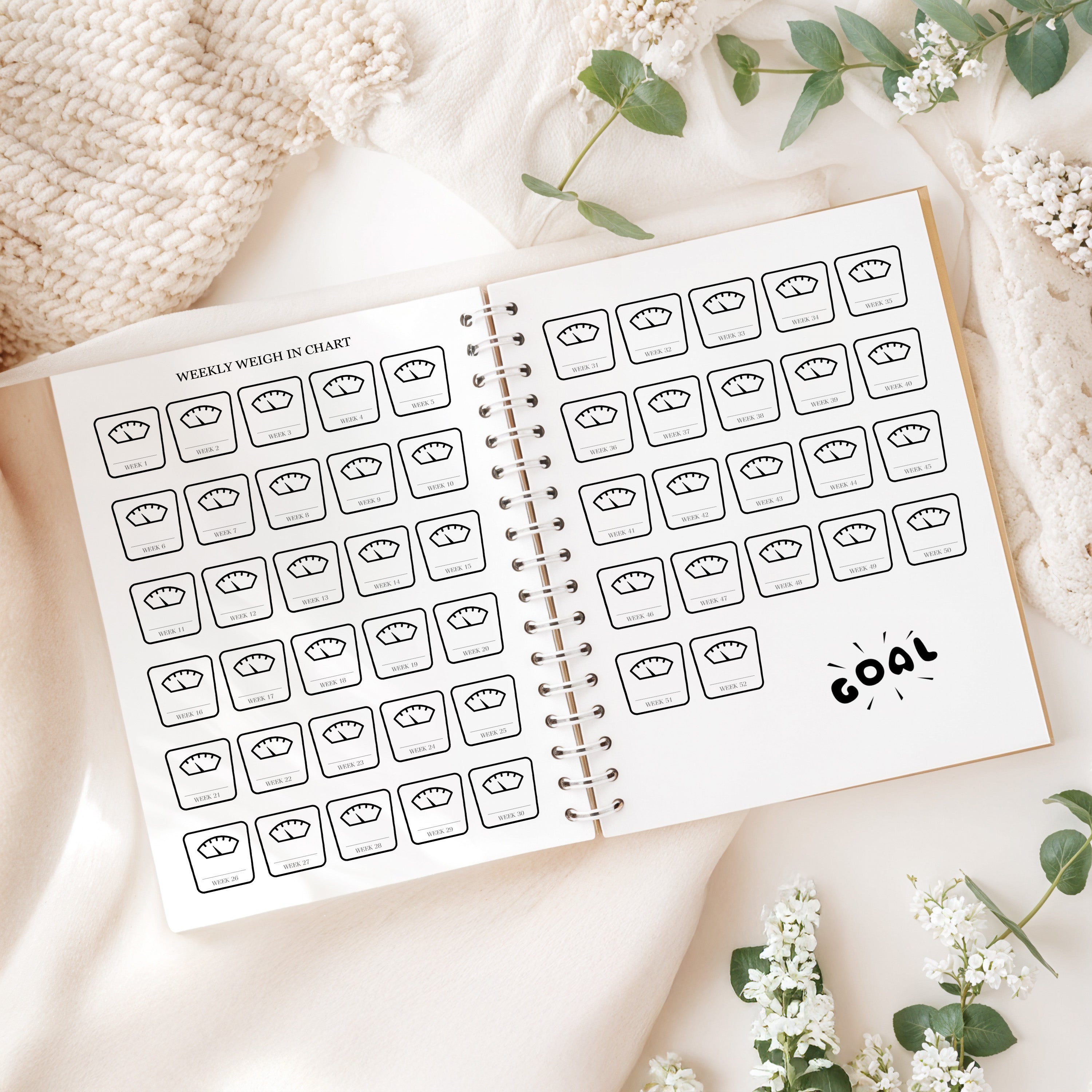 12 Month Health & Fitness Planner | Self Care Planner - Butterfly