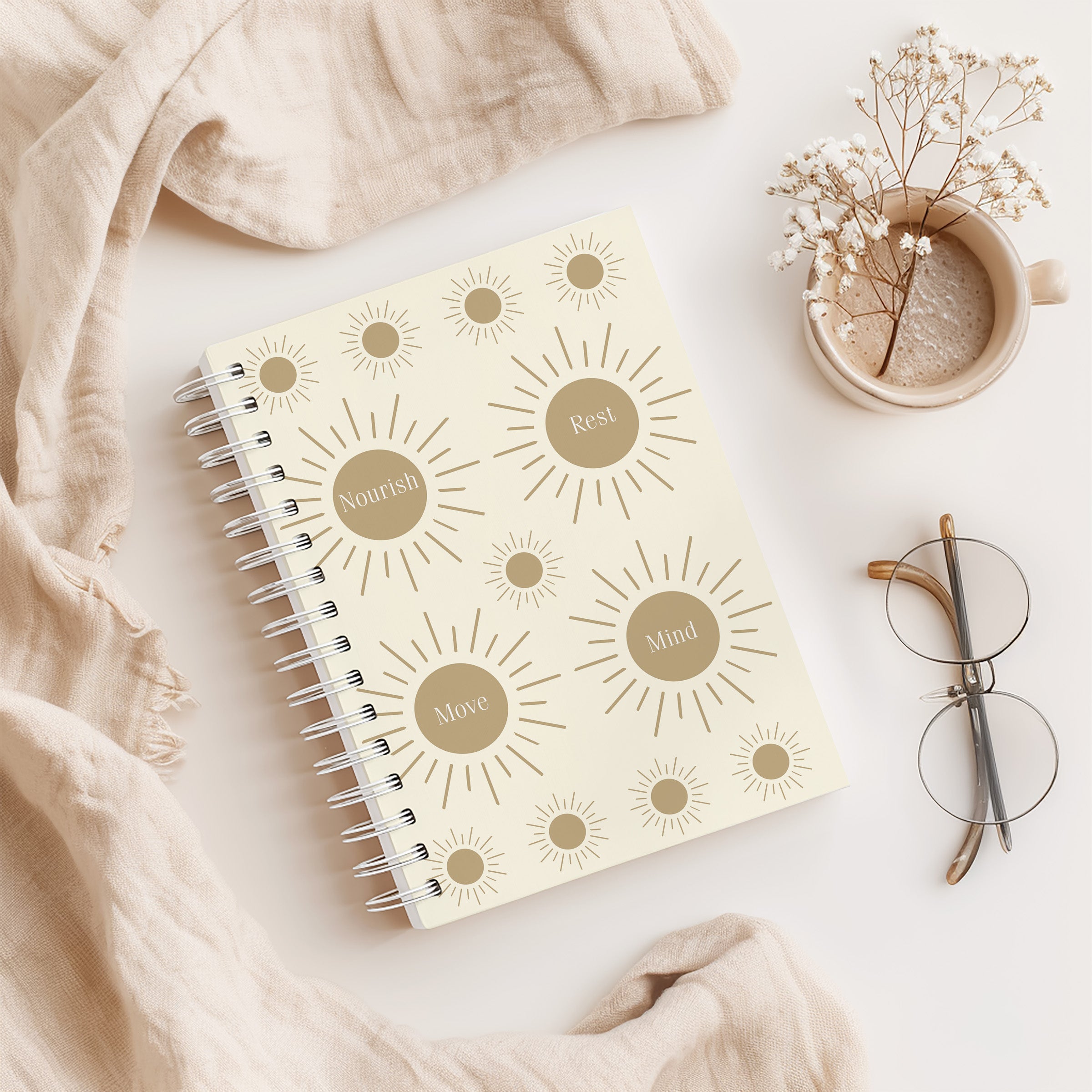 12 Week Wellness Journal - Nourish, Move, Rest, Mind