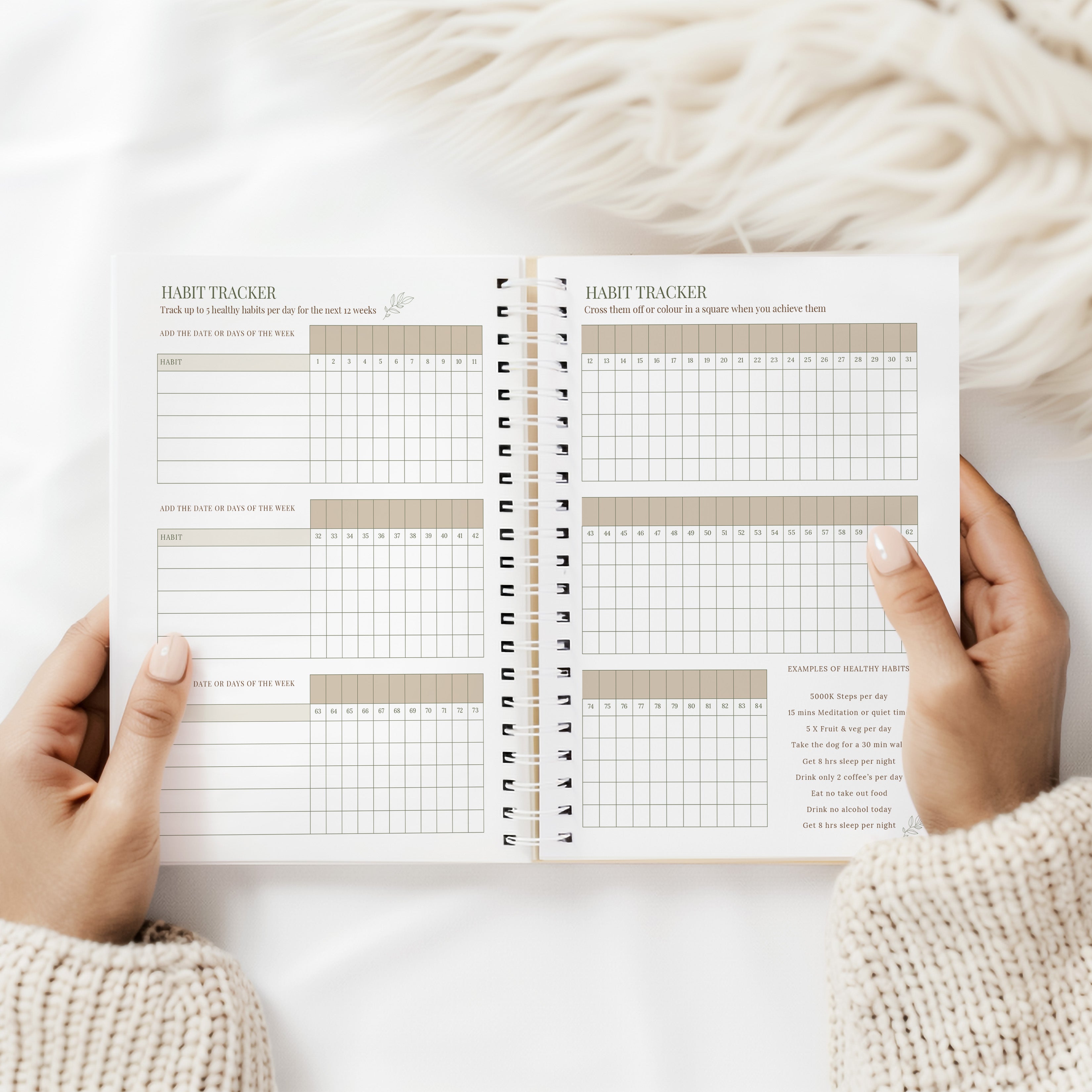 12 Week Wellness Journal - Linen