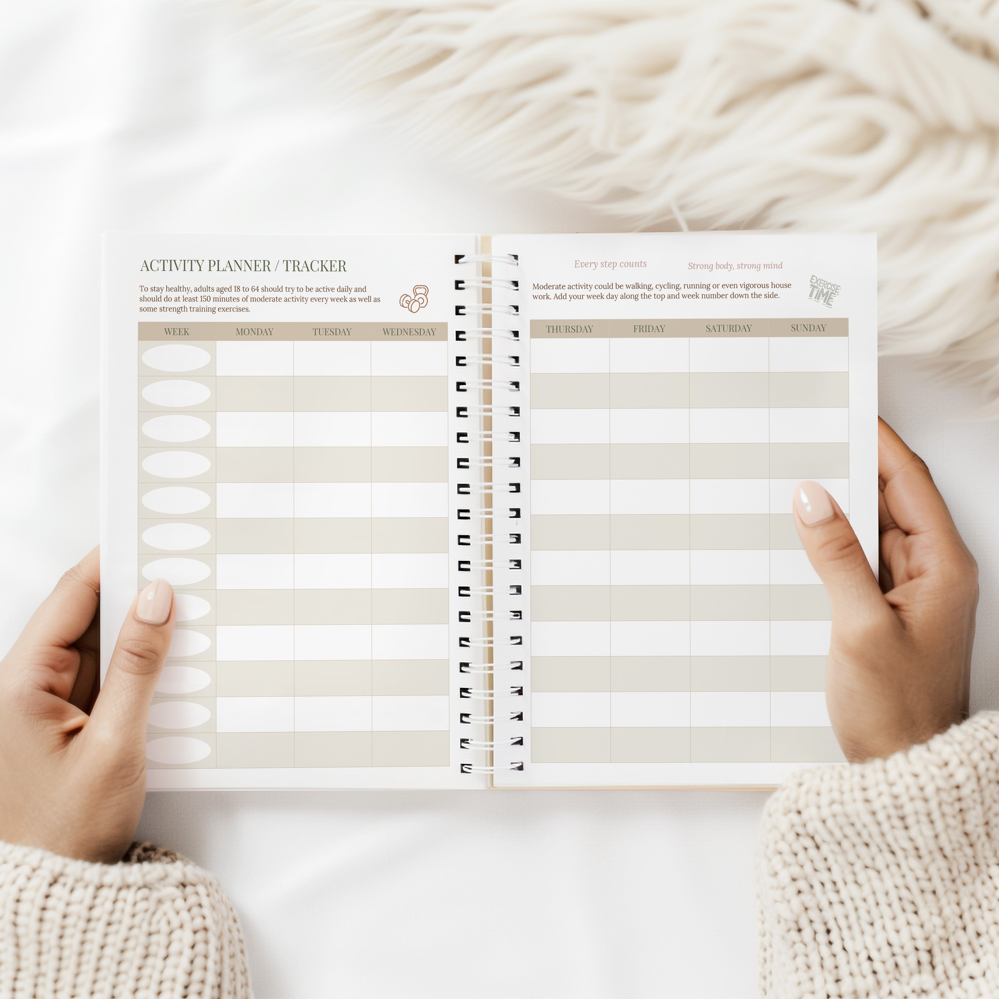 12 Week Wellness Journal - Linen