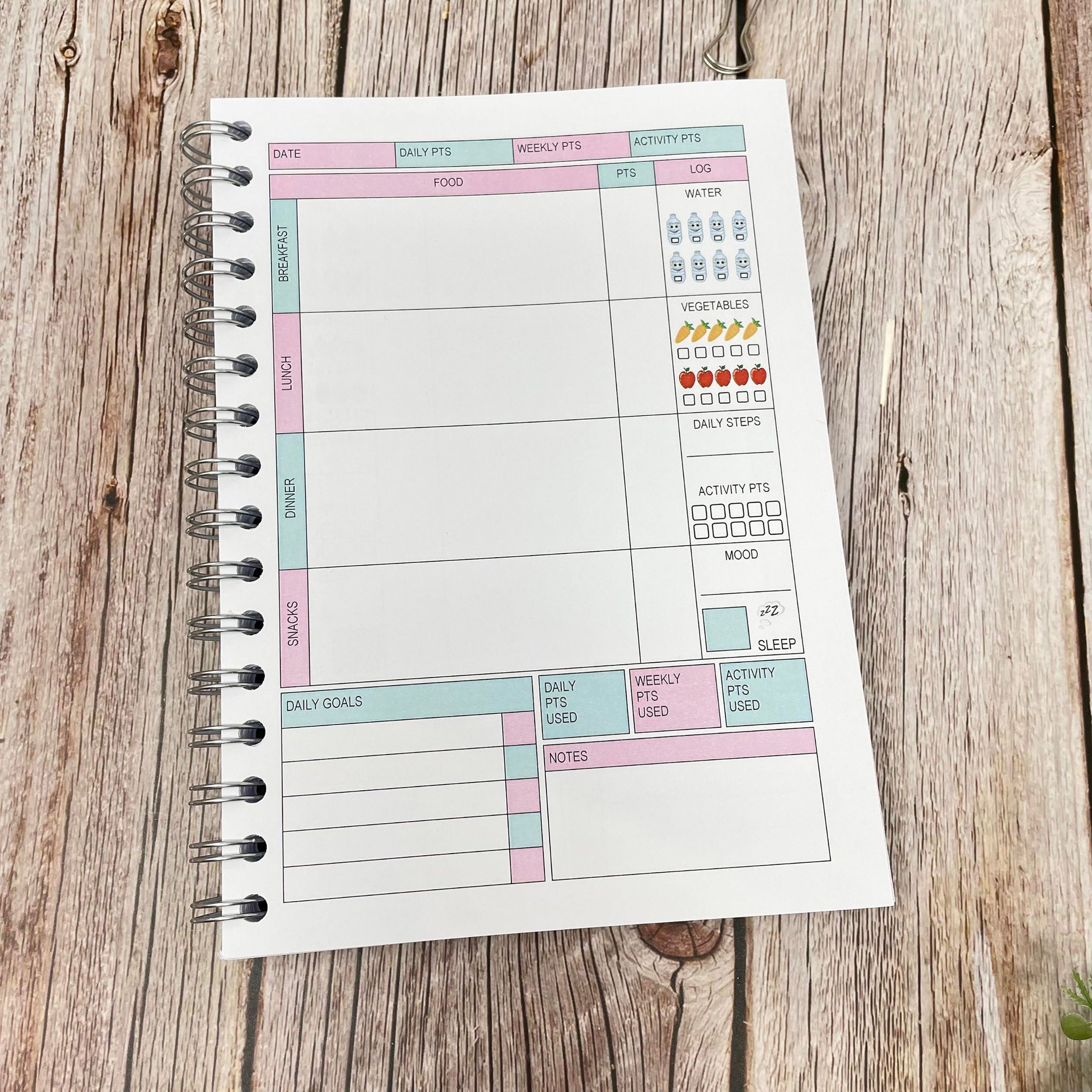 12 Week WW Food Diary - WW Original - B&W Believe