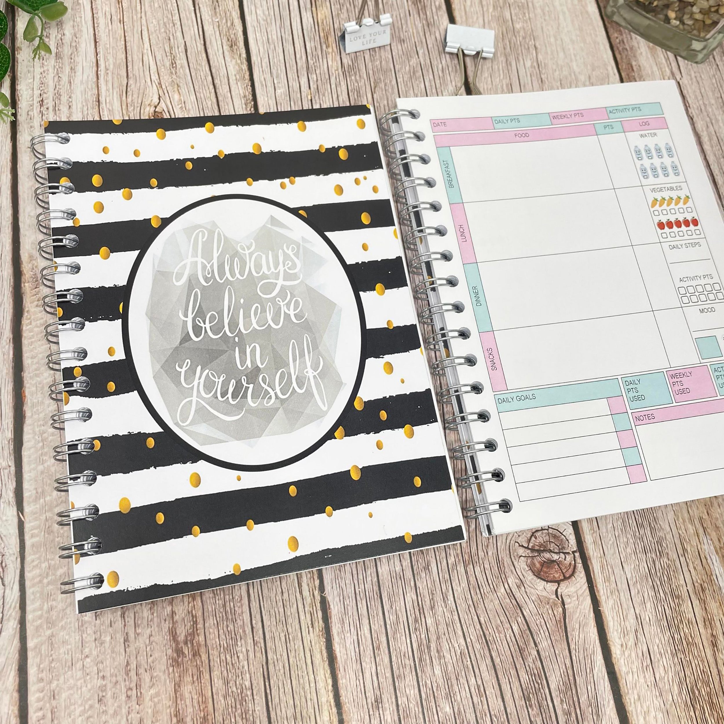 12 Week WW Food Diary - WW Original - B&W Believe