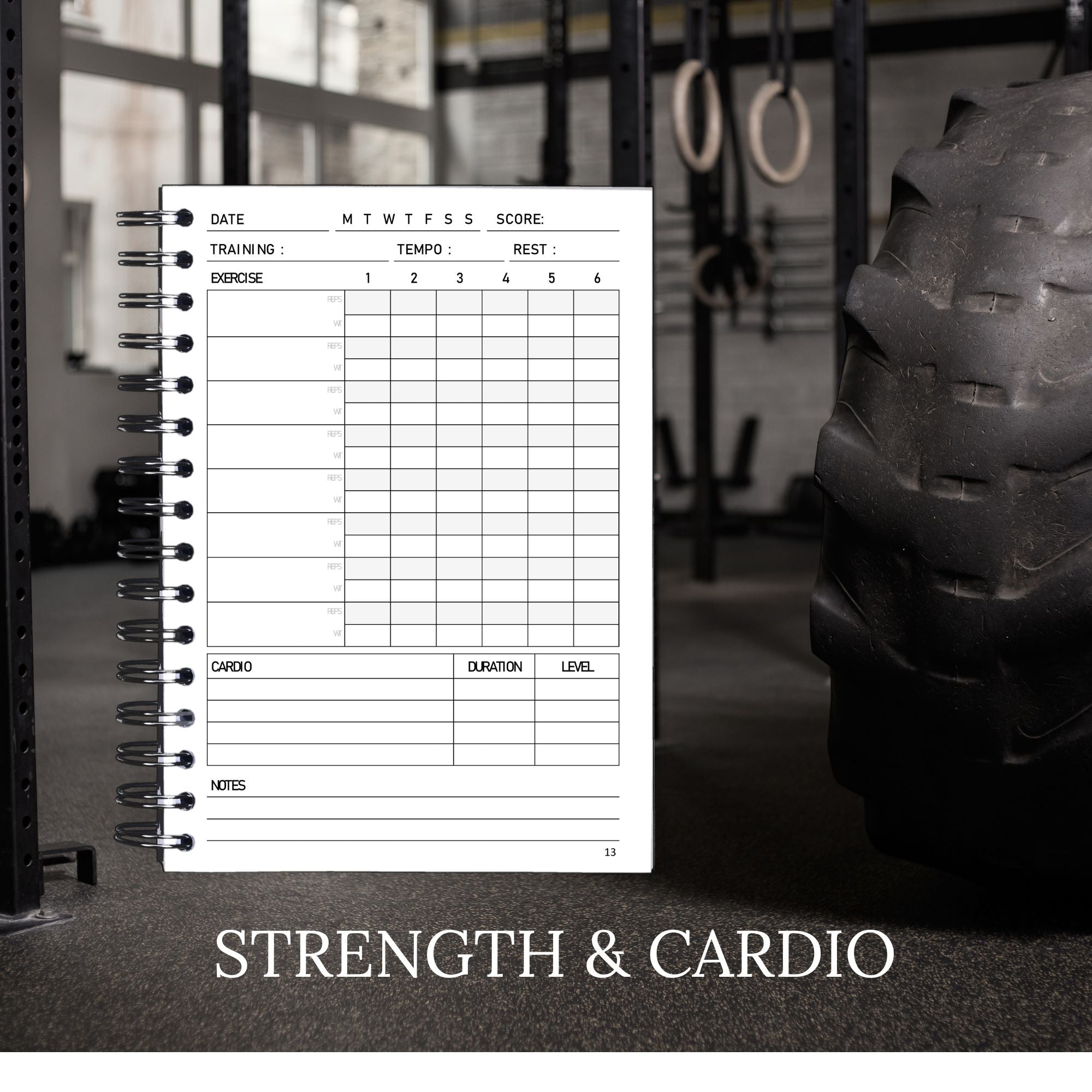 12 Month Gym Workout Journal – Fitness Tracking