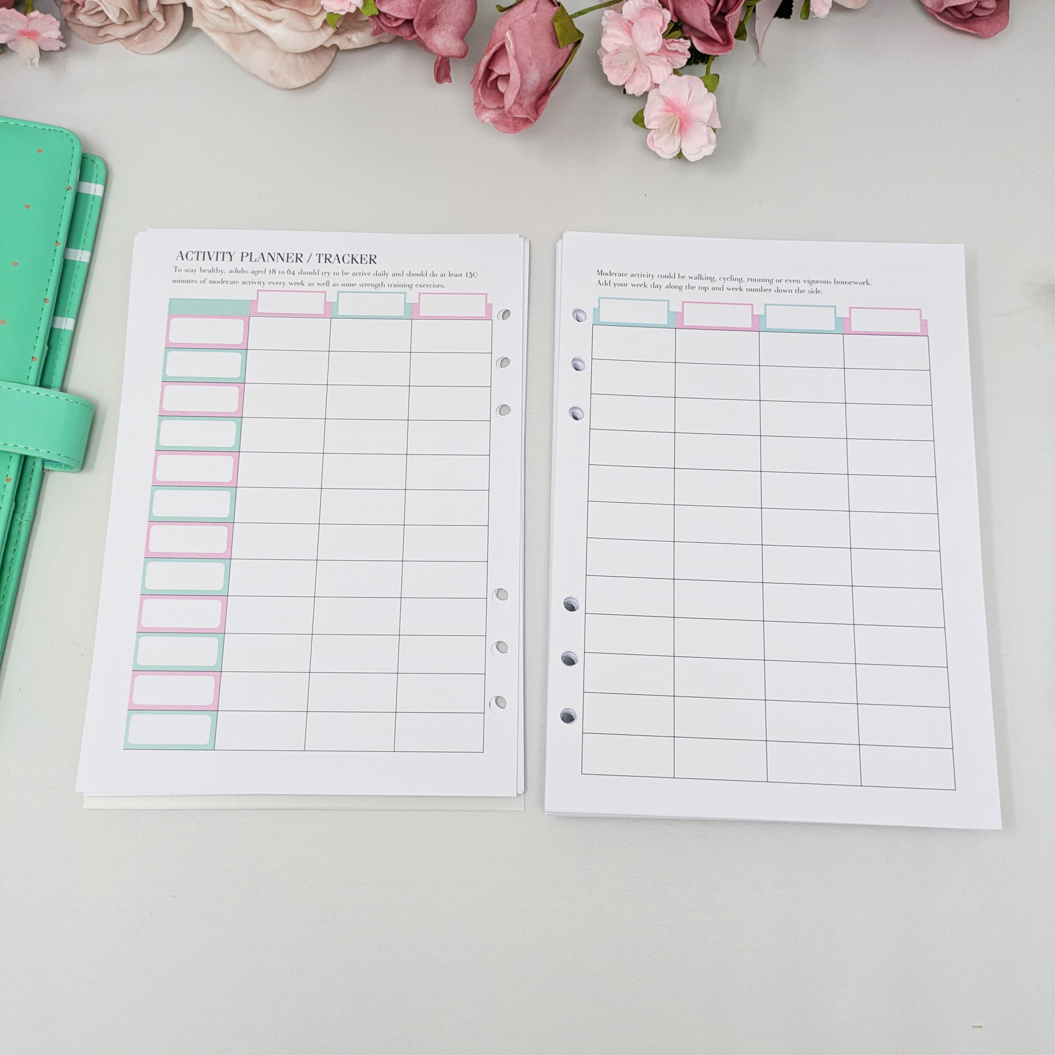 Food Diary Inserts - Deluxe Keto - Love Yourself - A5 Inserts