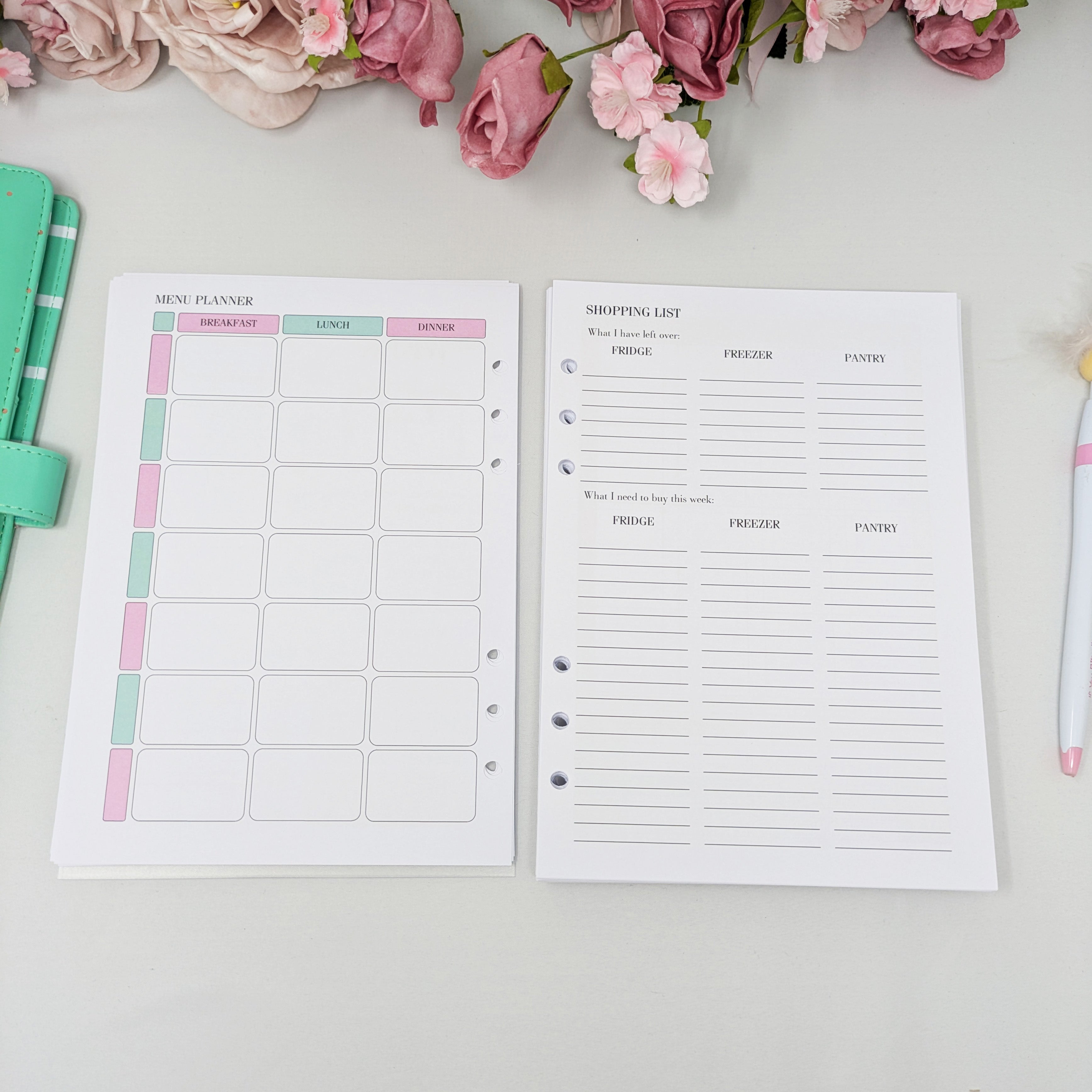 Food Diary Inserts - Deluxe Keto - Love Yourself - A5 Inserts