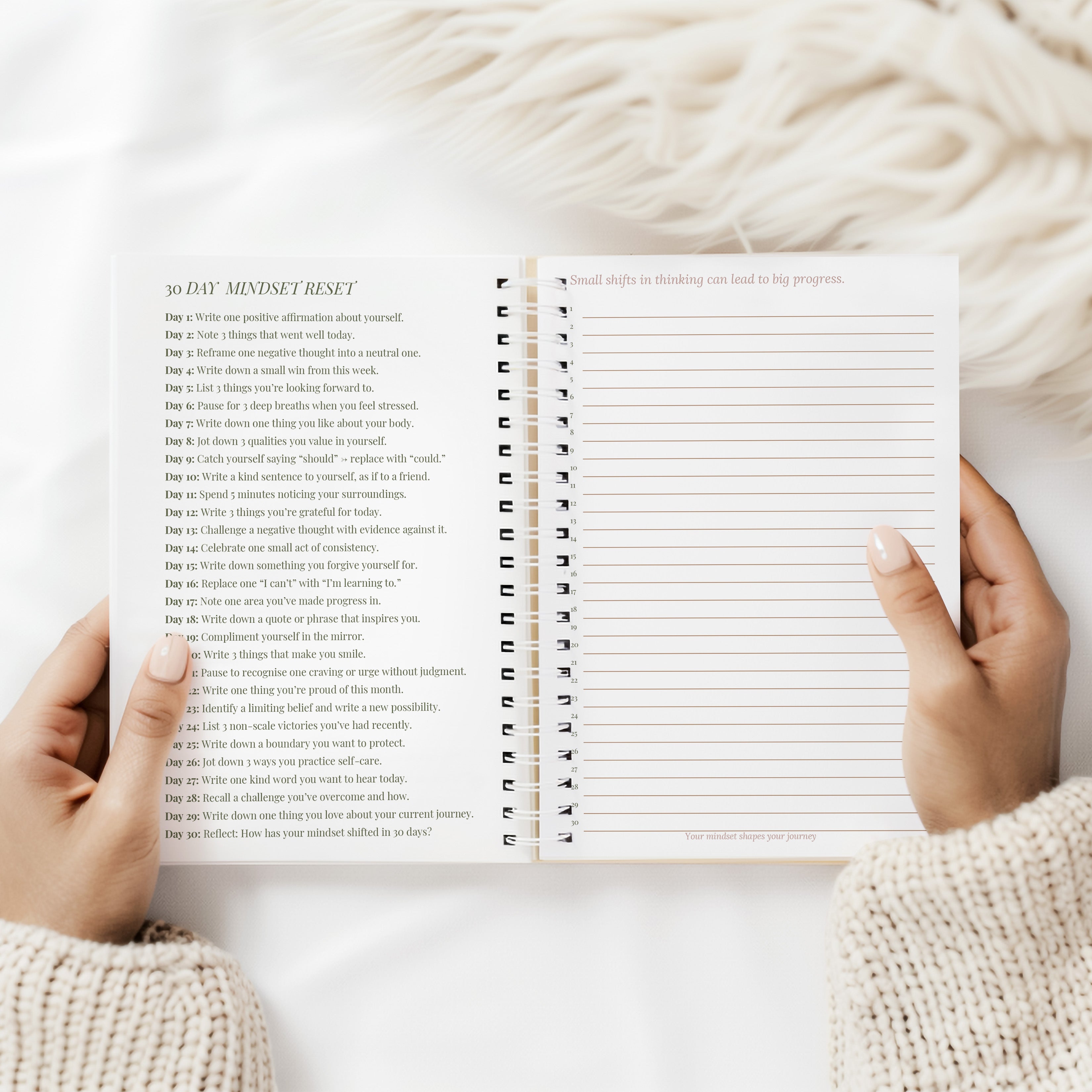 12 Week Wellness Journal - Linen