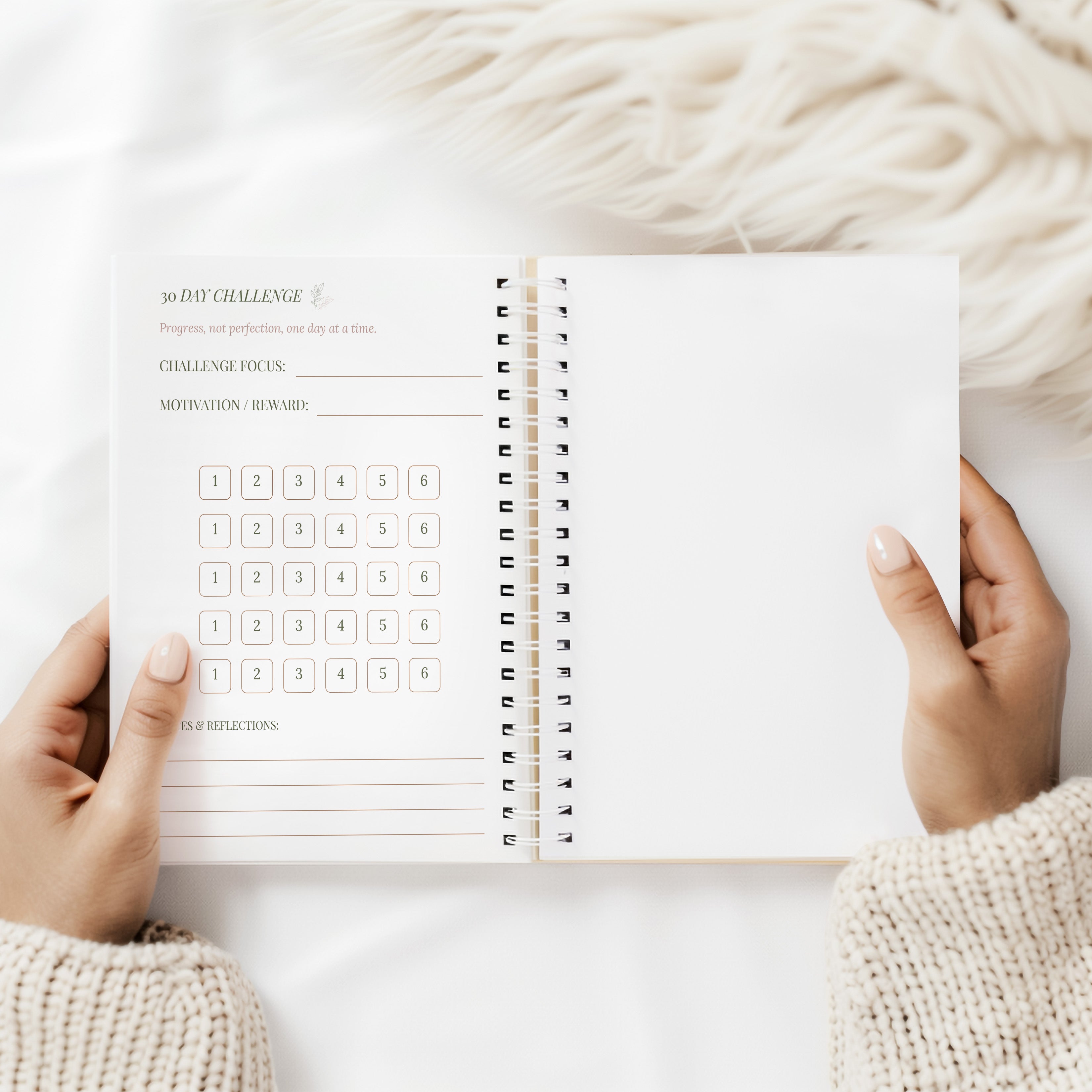 12 Week Wellness Journal - Linen