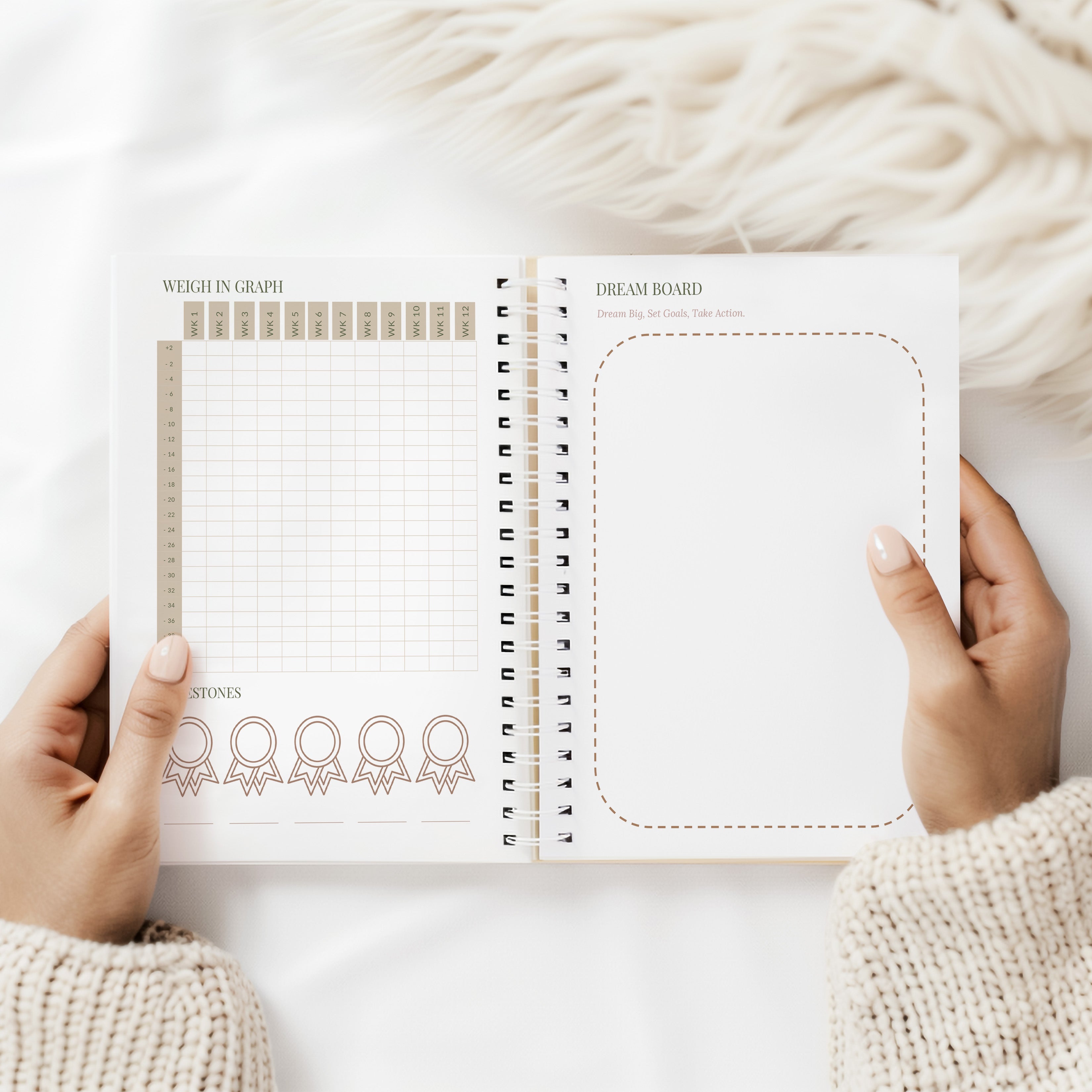 12 Week Wellness Journal - Linen