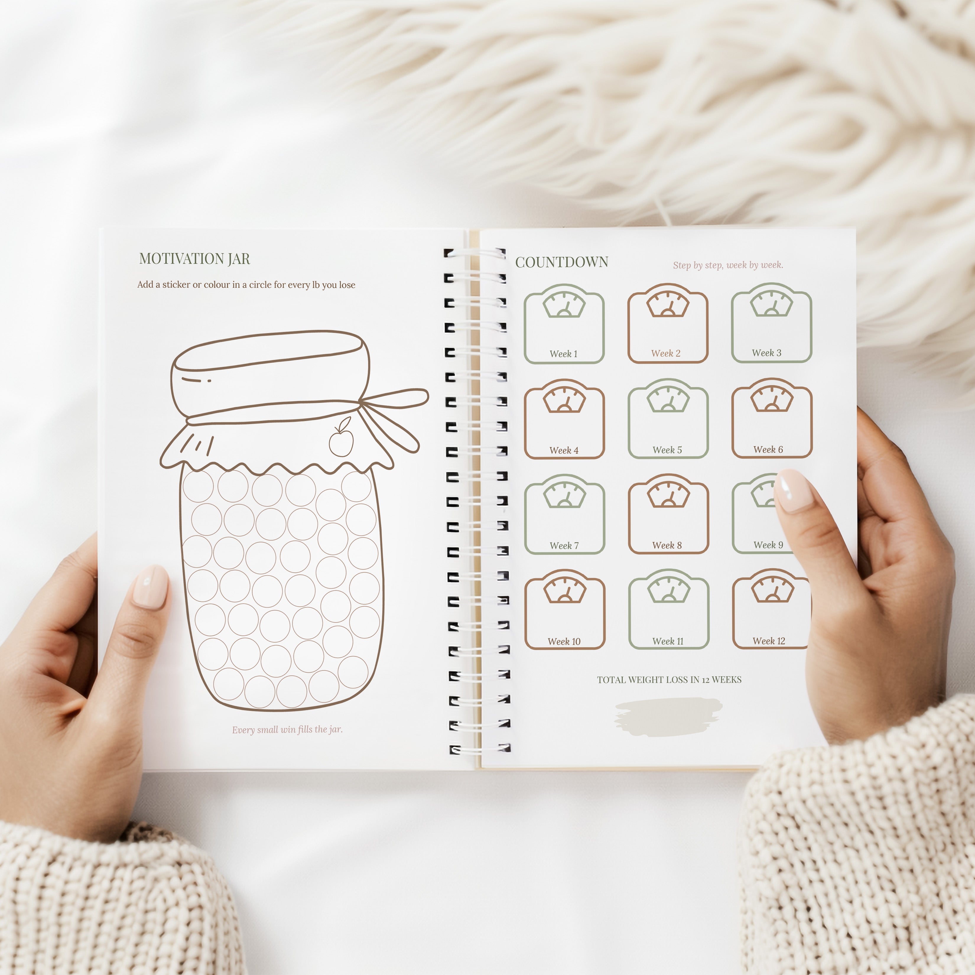 12 Week Wellness Journal - Linen