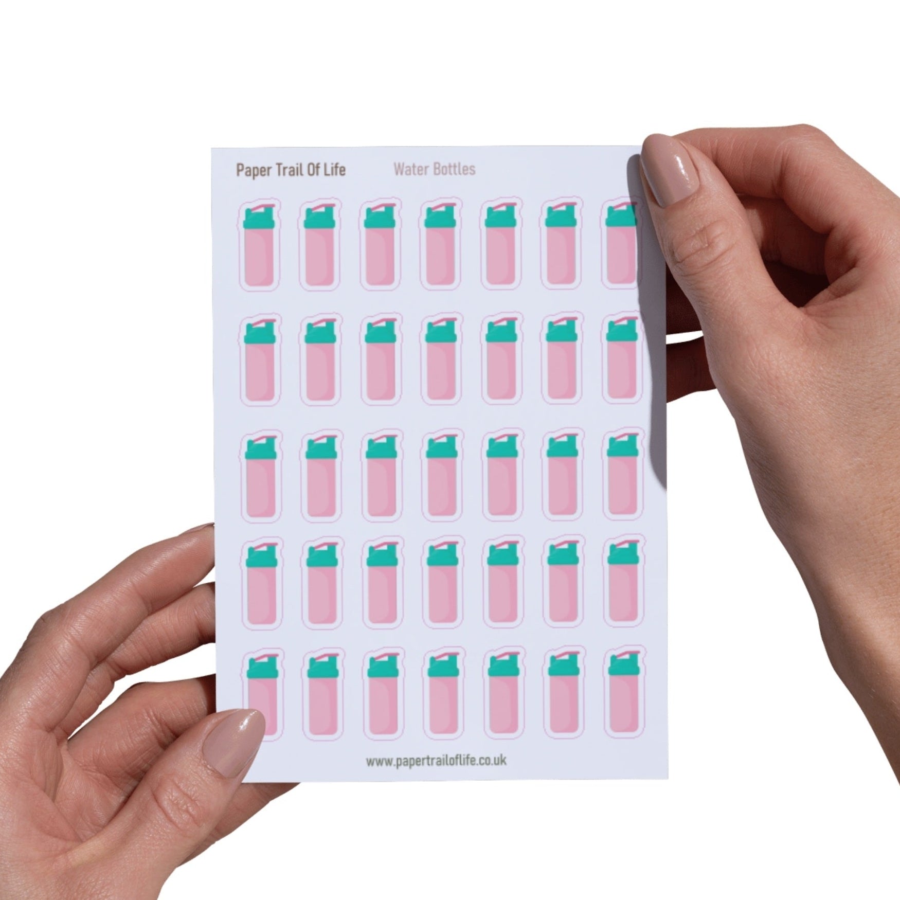 Sticker Sheet - Pink Water Bottles Sticker Sheet
