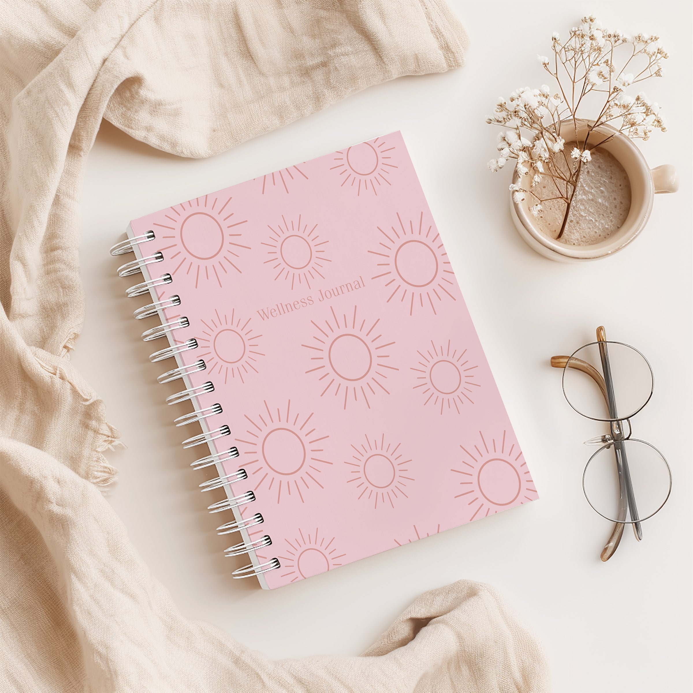 12 Week Wellness Journal - Blush Sunburst